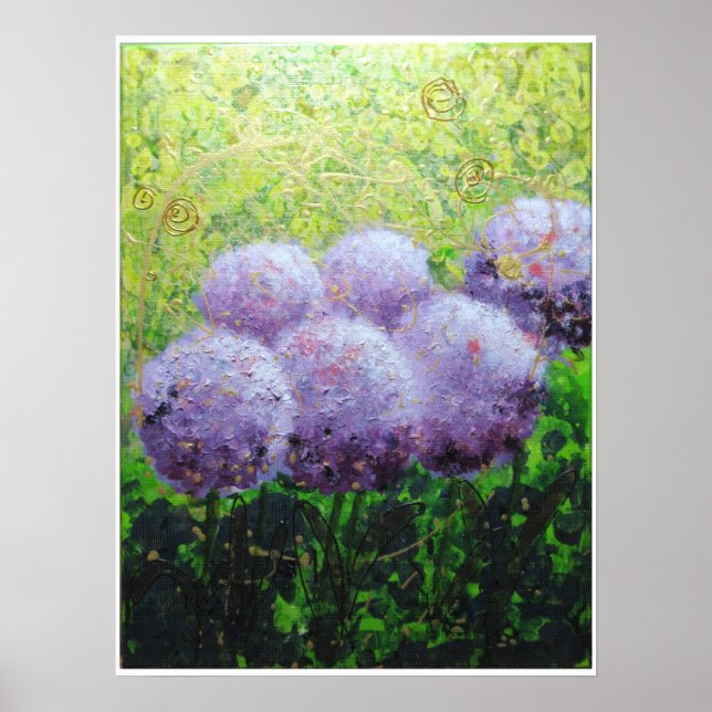 Poster Alliums em Laycock - Bee Lilli Semi Gloss 18x24 (Frente)