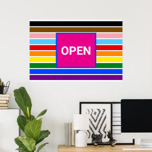 Poster Ally Rainbow Progresso LGBT LGBTQ