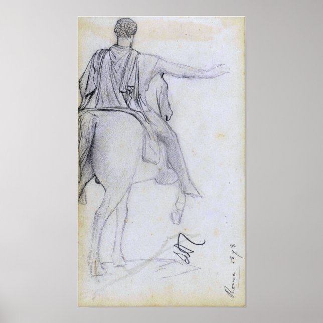 Poster Alma-Tadema - Estátua De Marcus Aurelius (Frente)