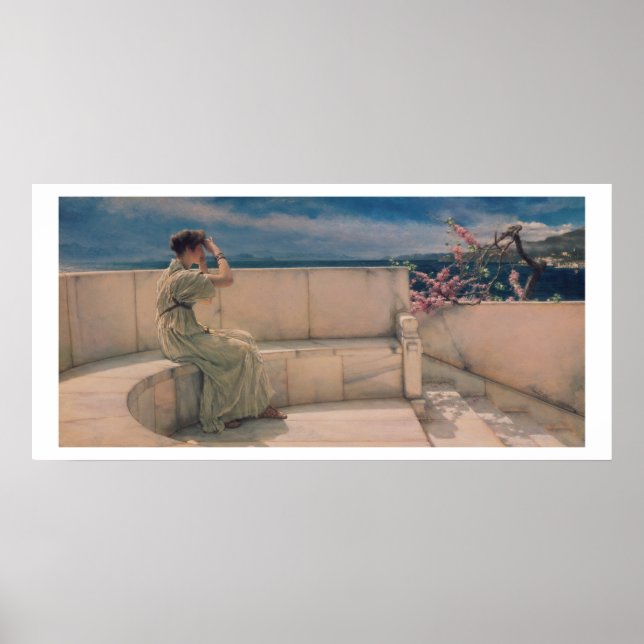 Pôster Alma-Tadema | Expectativas, 1885 (Frente)