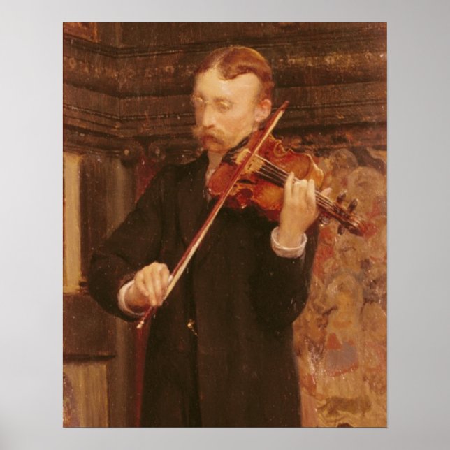 Pôster Alma-Tadema | Maurice Sons tocando violino (Frente)