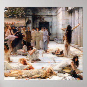 Pôster Alma-Tadema - mulheres de Amphissa, detalhe