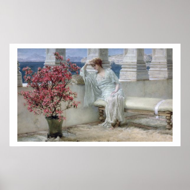 Poster Alma-Tadema | Os olhos dela estão com os pensament (Frente)