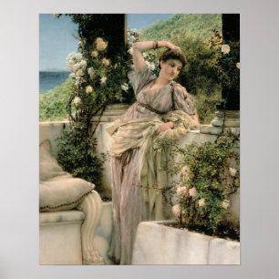 Pôster Alma-Tadema rosa de todos os rosas, 1885 mil de