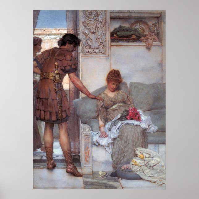 Poster Alma-Tadema - Uma Saudação Silenciosa (Frente)