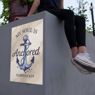 Poster Almas Ancoradas, Cabelos De Bíblia 6:19 Verso