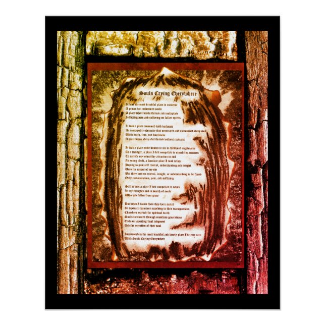 Pôster Almas chorando em todo lugar (Frente)