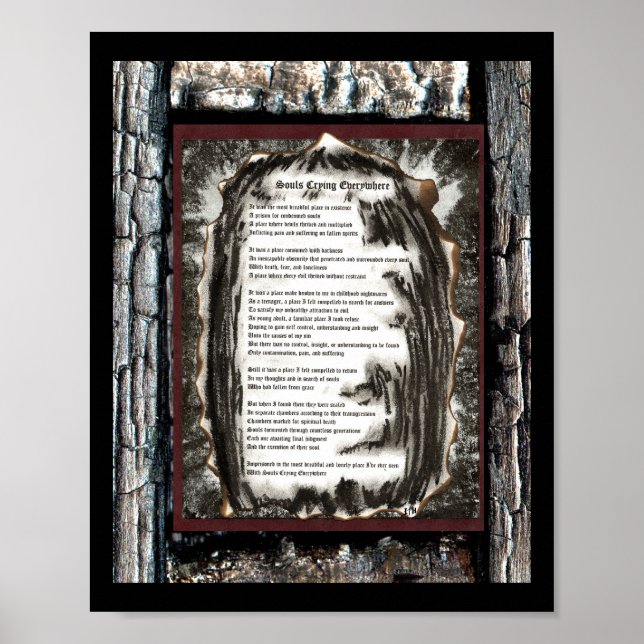 Poster Almas chorando em todo lugar (Frente)