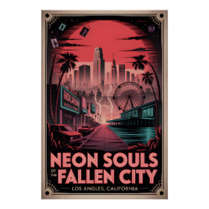Pôster Almas de Neon de Los Angeles Assombrada