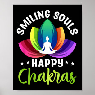 Poster Almas Sorridentes Chakras Felizes Meditação Espiri