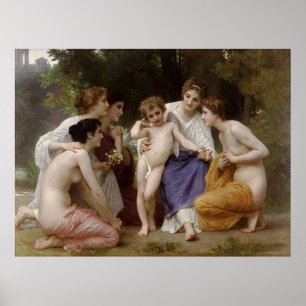 Poster Almiração de Bouguereau (L'admiration) (1867)