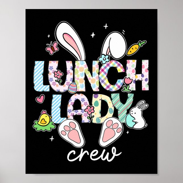 Poster Almoçando Lady Crew Engraçado Almoço Páscoa de Lad (Frente)