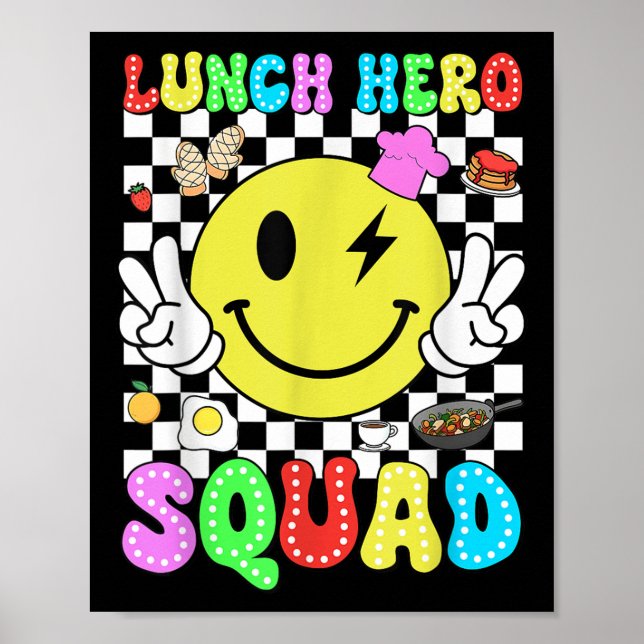 Poster Almoçar Hero Squad De Volta Ao Café Para Almoçadas (Frente)