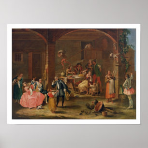 Poster Almoço no país (óleo em canvas)