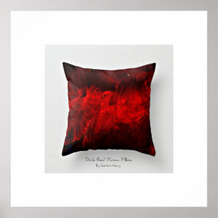 Poster Almofada de Arremesso Vermelho Escuro Arte Impress