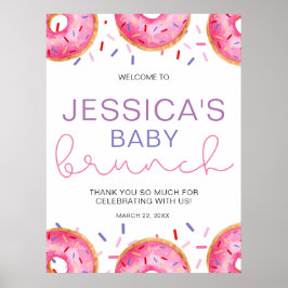 Poster Almofada de Bebê das Rosquinhas Watercolor