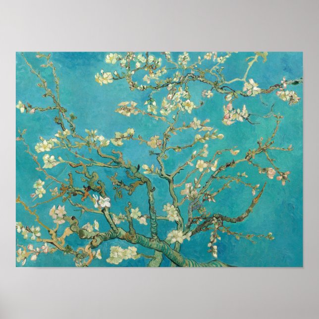 Poster Almond Blossom, 1890, por Vincent van Gogh (Frente)