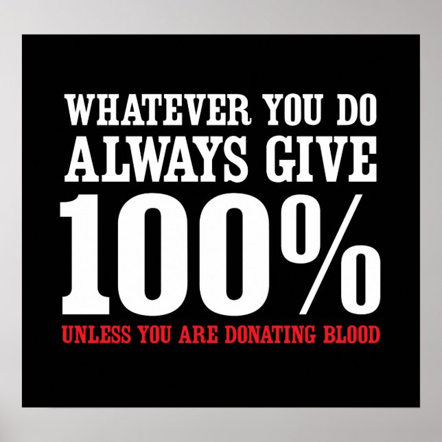 Poster Almost Always Give 100% (Frente)