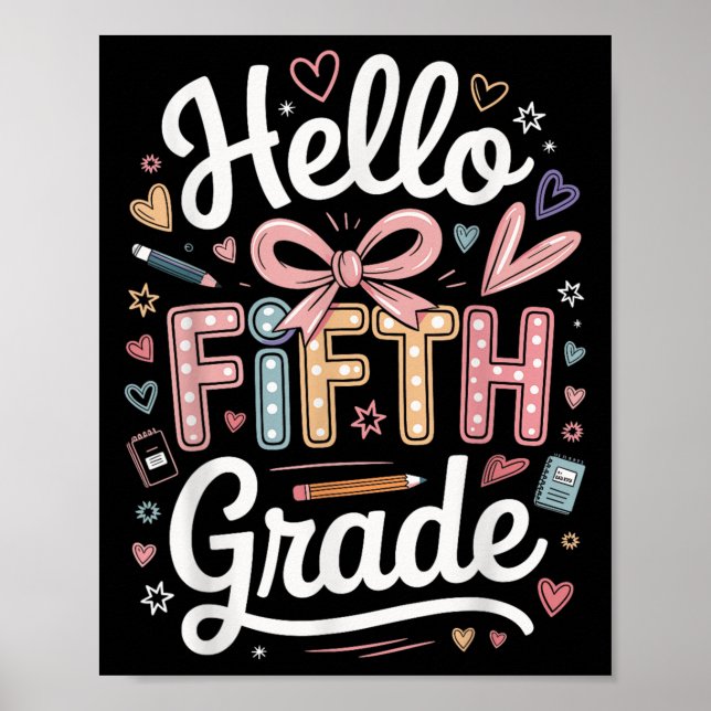 Poster Alô, 1º Dia, Arco Bonito De Volta À Escola (Frente)