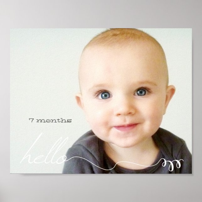 Pôster Alô personalizado de 8" x 10" (Frente)