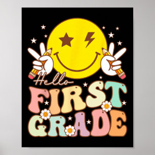 Poster Alô Primeiro Grau Hippie Smile Face 1rua Grade Bac