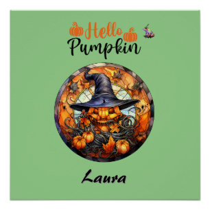 Pôster Alô Scary Hallowe'en Pumpkin