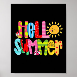 Poster Alô Sorvete de férias de verão Popsicle Watermelo