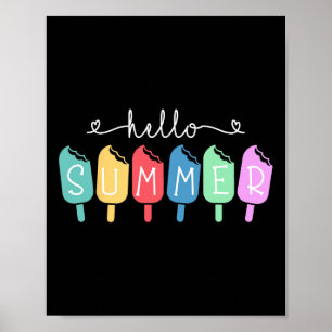 Poster Alô Summer Happy Estudante do último dia na escola