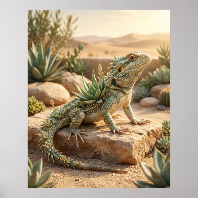 Poster Aloe Lizard Desert Sun (Frente)