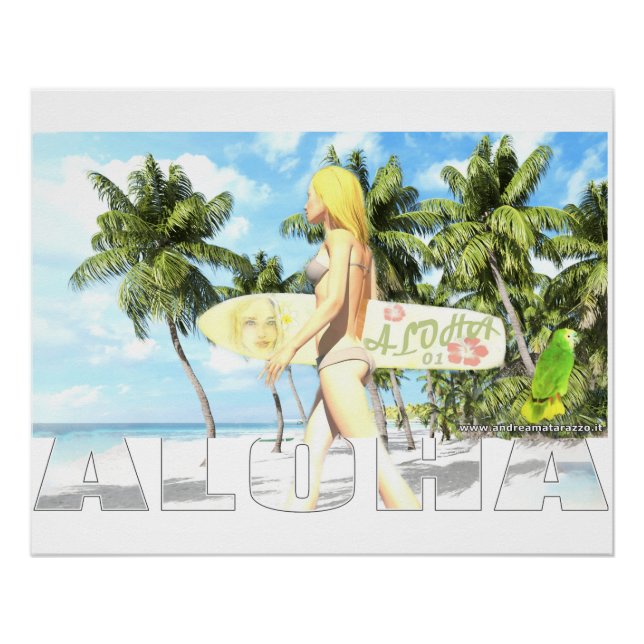 Pôster Aloha 01 Glossy (Frente)