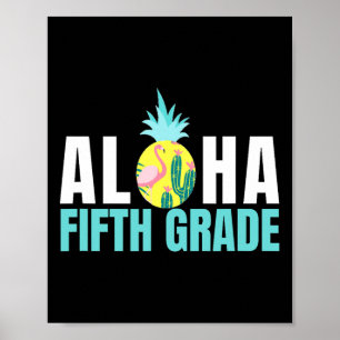 Poster Aloha 5º ano de volta às escolas Professores Gif