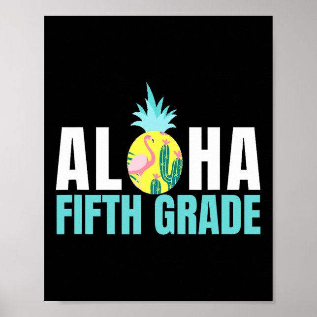 Poster Aloha 5º ano de volta às escolas Professores Gif (Frente)