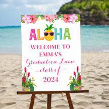 Aloha Graduation Luau Classe De 2024 Welcome
