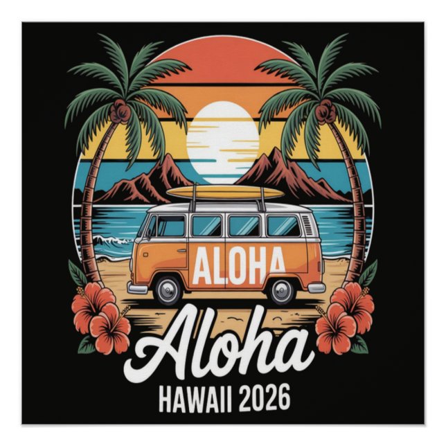 Pôster Aloha Havaí 2026 (Frente)