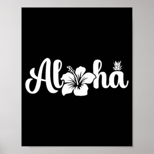 Poster Aloha havaí flor tropical havaiano ilha crianças
