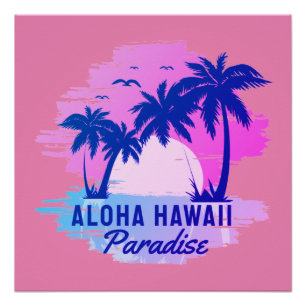 Pôster aloha hawaii