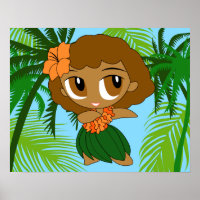Aloha Honys Havaiana Brown Hair Hula Girl