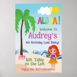 Poster Aloha Luau Birthday