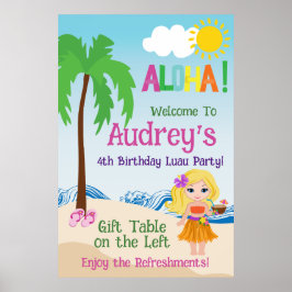 Poster Aloha Luau Birthday
