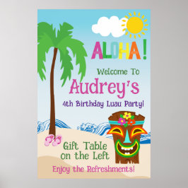 Poster Aloha Luau Birthday