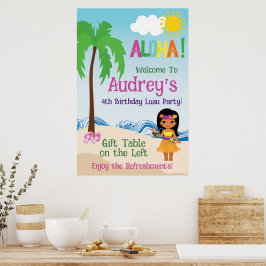 Poster Aloha Luau Birthday