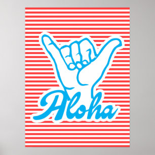 Poster Aloha, Shaka Hand