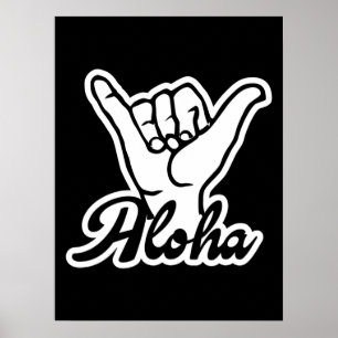 Poster Aloha Shaka Hand, sinal de Hang Loose