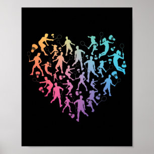 Poster Alojamento Da Equipe Do Jogador De Badminton Da Aq