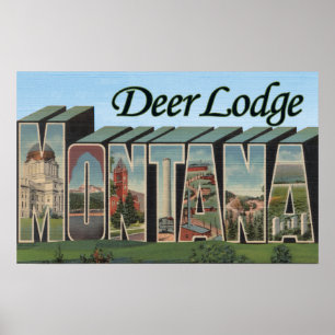 Pôster Alojamento dos cervos, Montana - grandes cenas da