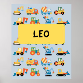 Poster Alojamento dos veículos de construção