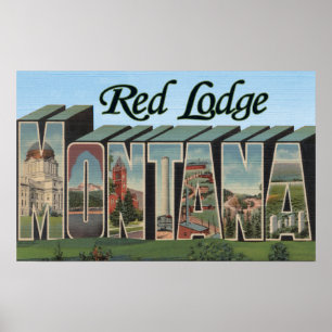 Pôster Alojamento vermelho, Montana