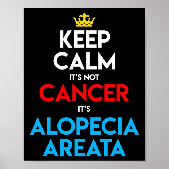 Poster Alopecia Areata Sensibilização Cabelo Perda Cabeça (Frente)