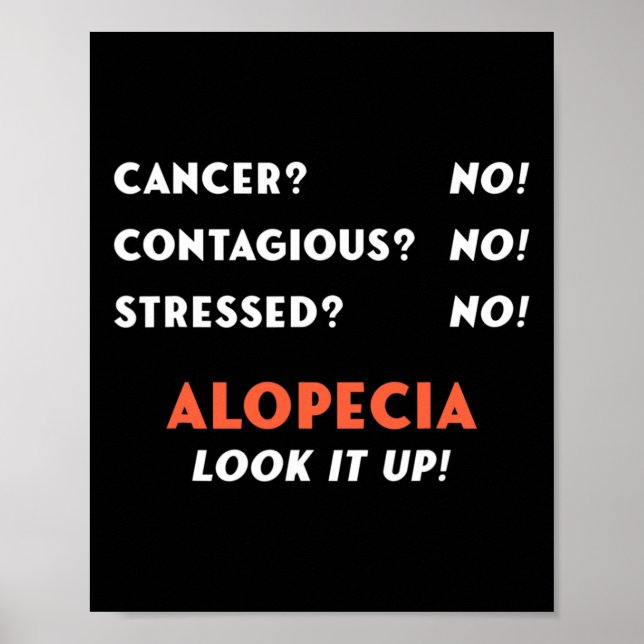 Poster Alopecia Balding Areata Hair Problema de Perda de  (Frente)