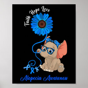 Poster Alopecia Conhecimento Elefante Fé Esperança Ama Su